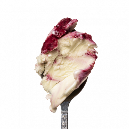 Lody o smaku Mascarpone z owocami leśnymi