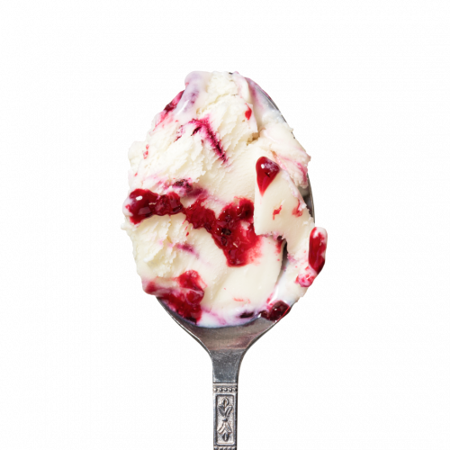 Lody o smaku Jogurtu z czarną porzeczką o zwiększonej ilości białka bez dodatku cukru