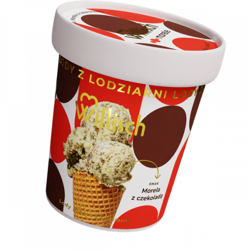 Lody o smaku Moreli z czekoladą