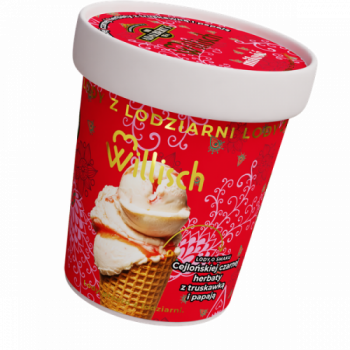 Lody o smaku Cejlońska czarna herbata z truskawką i papają