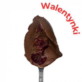 Lody o smaku Czekolada firmowa z wiśnią