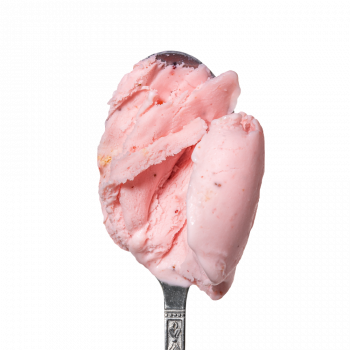 Lody o smaku truskawki i białej czekolady